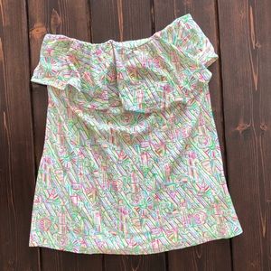 Lilly Pulitzer ruffle tube top
